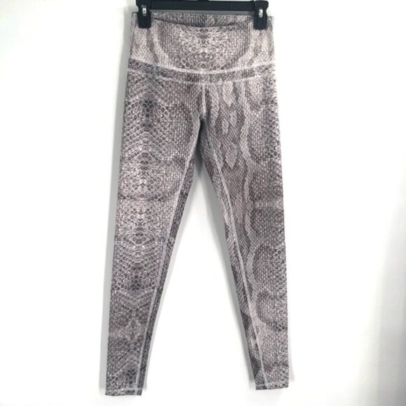 VARLEY Snake Print Leggings NWT Animal Print Stretch Athletic Pant New S Small - Picture 1 of 7